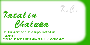 katalin chalupa business card